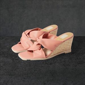 NIB DOLCE VITA Ninna Knotted Wedge Sandals Coral